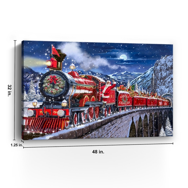 Santa Express Canvas Art Print