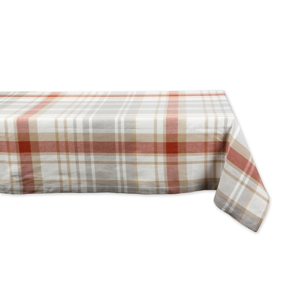 Picnic Plaid Cotton Tablecloth, 104 in.