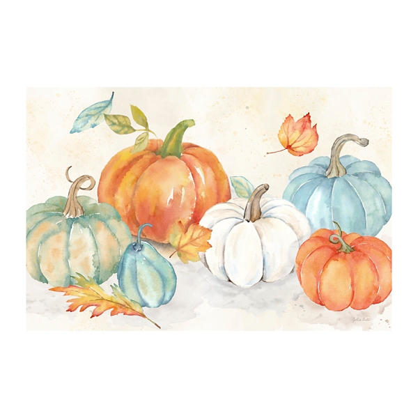 Watercolor Pumpkins Print Painting Titled,three Pumpkins, Fall Decor,  Orange, Halloween, Pumpkin Decor, Fall Prints, Pumpkin Painting 
