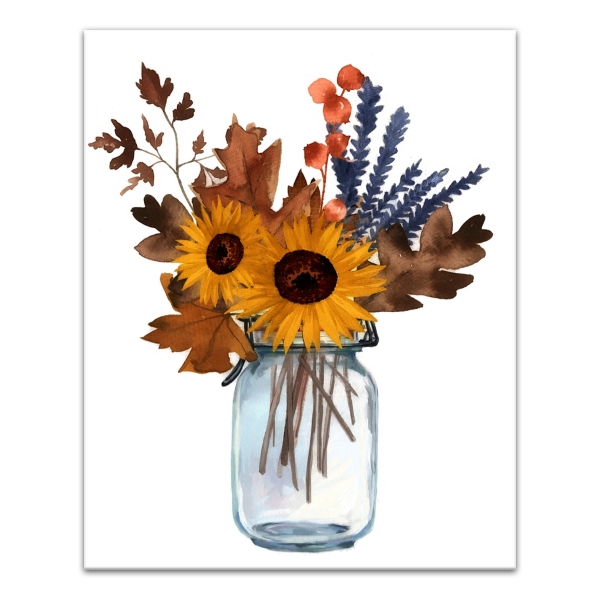 sunflower in mason jar clipart