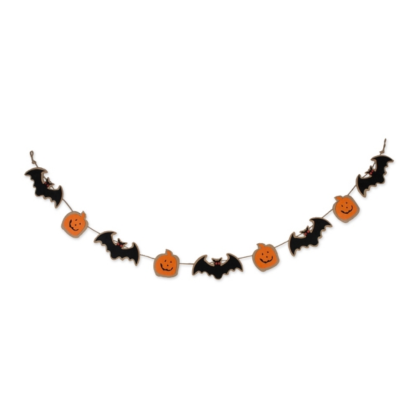 Pastel Pumpkin & Bat Halloween Party Garland – Gold Crow Co.