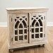 Whitewashed Arched Wooden Cabinet