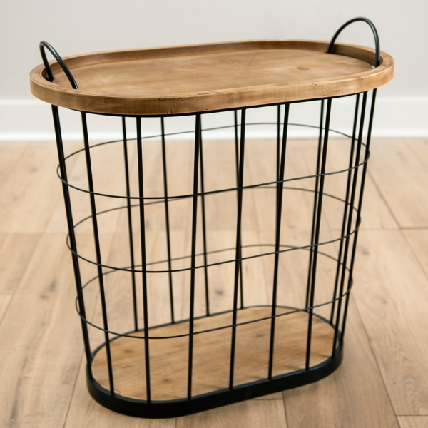 Wire blanket deals basket table