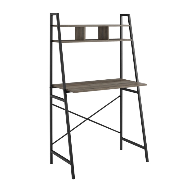 Gray Wash Compact Industrial Ladder Desk Kirklands