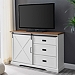 White Sliding Door and 3-Drawer Sideboard