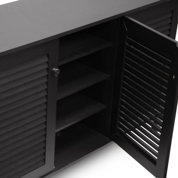 Espresso 3-Door Wood Cabinet