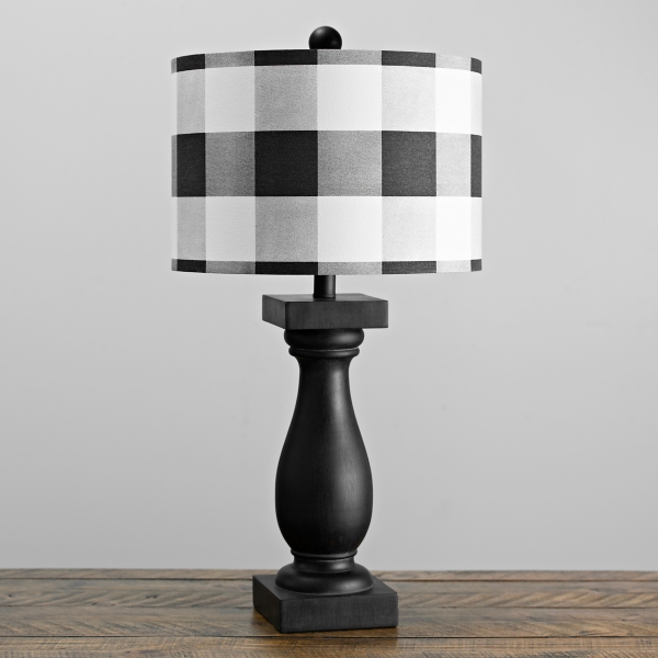 Black and white hot sale plaid lamp shade