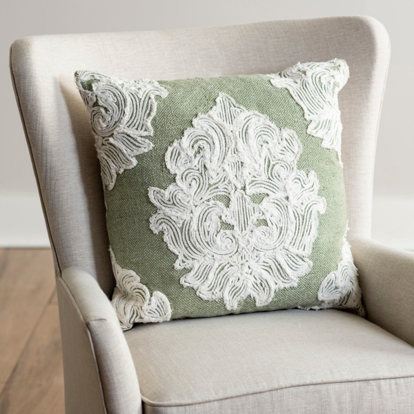 Sage green throw outlet pillow