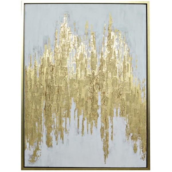 Textured Metallic Glitter Tree Canvas Wall Art