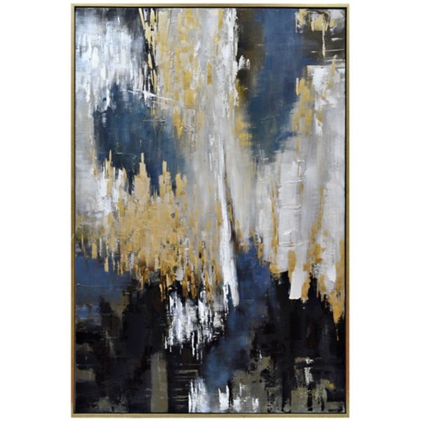 Abstract art deals blue and gold