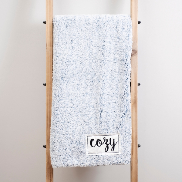 Cozy Sentiment Light Sherpa Throw
