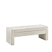 Cream Button Tufted Upholstered Storage Bench