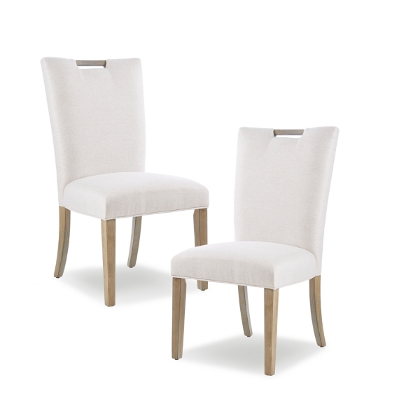 Cream Upholstered and Wood Dining Chairs, Set of 2 Kirklands Home