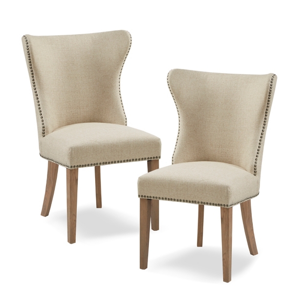 Upholstered nailhead best sale dining chairs