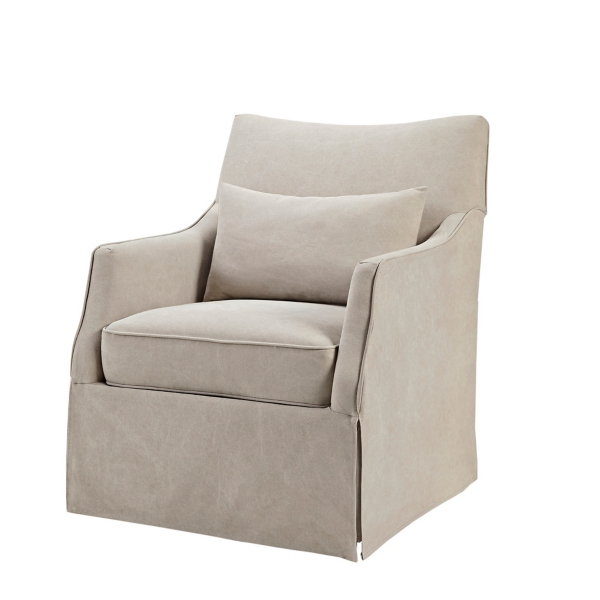 Swivel best sale chair beige