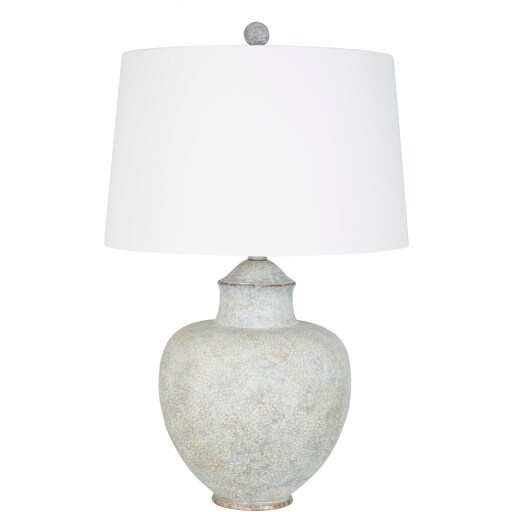 white concrete table lamp
