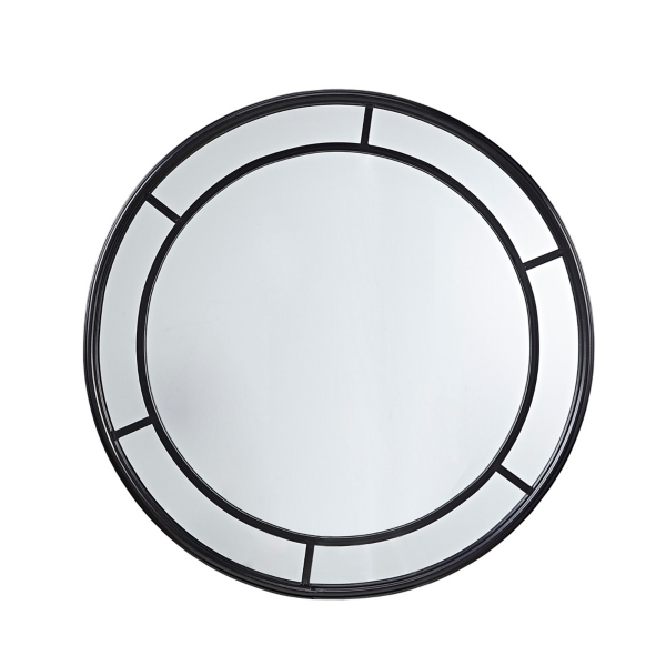 Matte Black Metal Frame Round Wall Mirror Kirklands