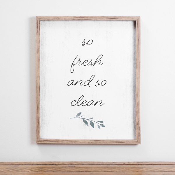 So Fresh So Clean Wood Wall Plaque