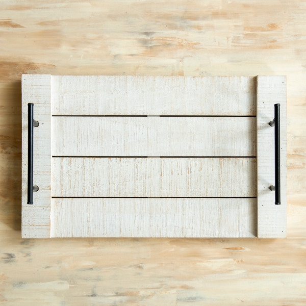 White Plank Serving Tray Kirklands Home