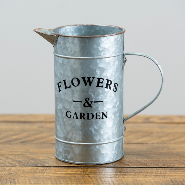 Flowers And Garden Metal Pitcher Vase Kirklands