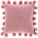 Pink Pom Pom Down Filled Pillow