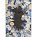 Black and Multi Color Blooms Area Rug, 8x10