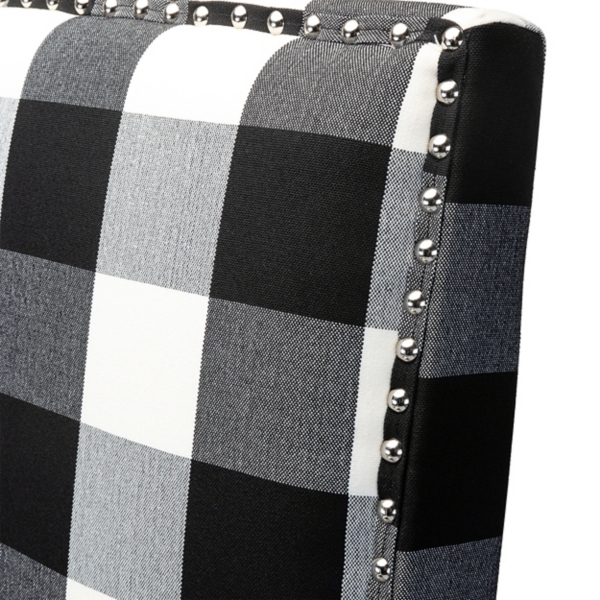 Black and White Buffalo Check Armchair