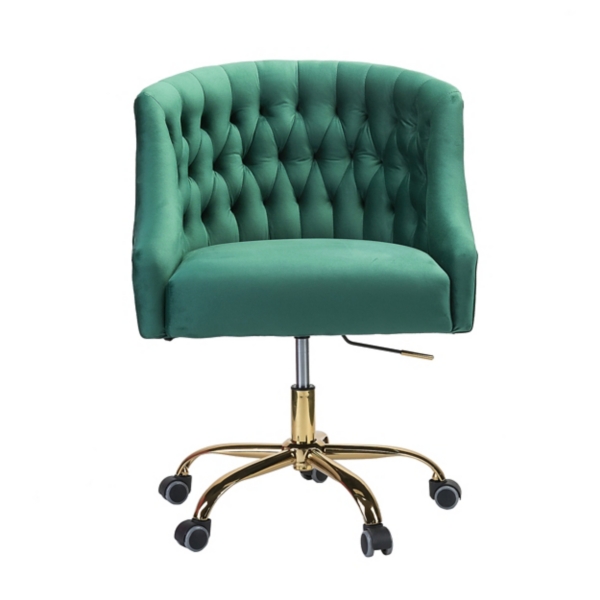 Velvet tufted office online chair