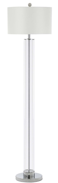 Clear glass outlet floor lamp