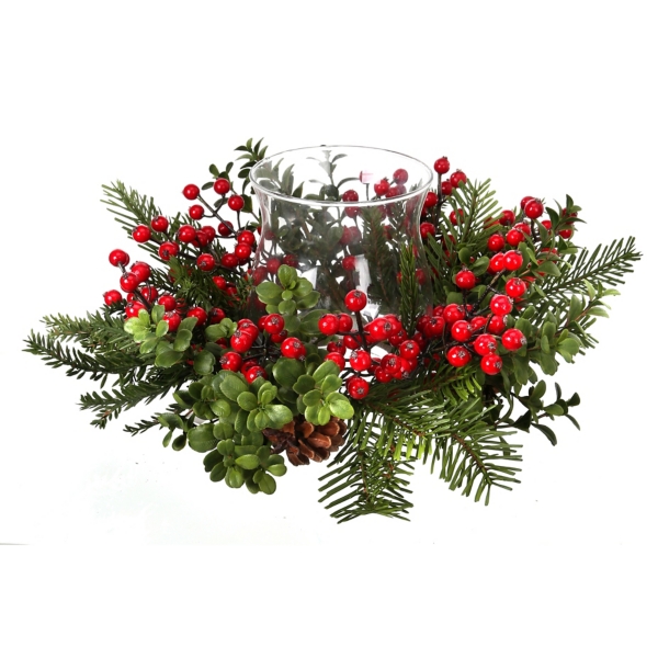 Berry and Boxwood Waterproof Candle Holder Kirklands Home