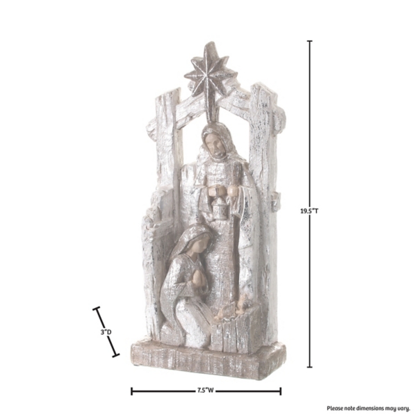 Metallic Holy Family Nativity