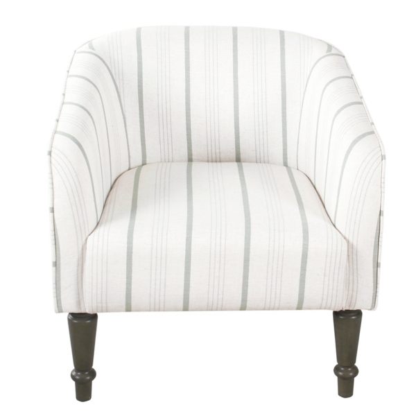 Striped on sale barrel chair