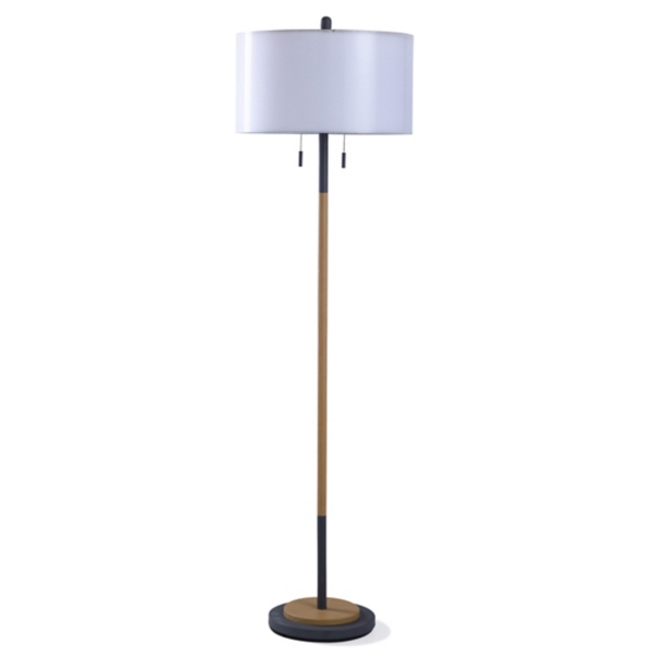 Gunmetal And Natural Pull Chain Floor Lamp Kirklands