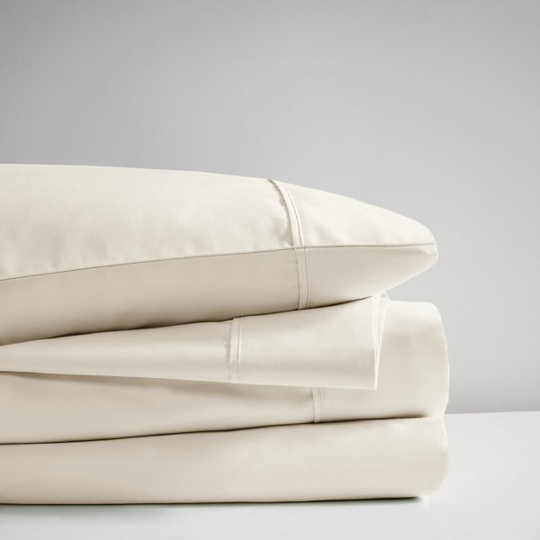Cream Rich Cooling Cotton Queen Sheet Set