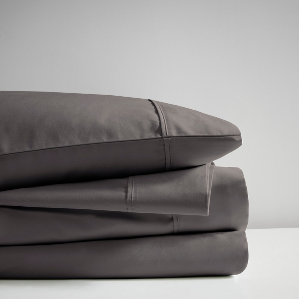 Dark Gray Rich Cooling Cotton Queen Sheet Set