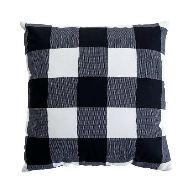 Black Buffalo Check Outdoor Pillow | Kirklands Home