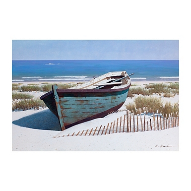 Boat on the Beach Framed Canvas Art Print Kirklands Home