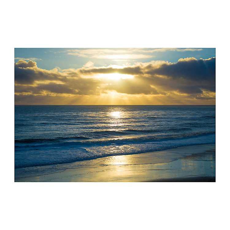 Cloudly Sunset In Ocean  Canvas Printing Wall Art Home Decor 