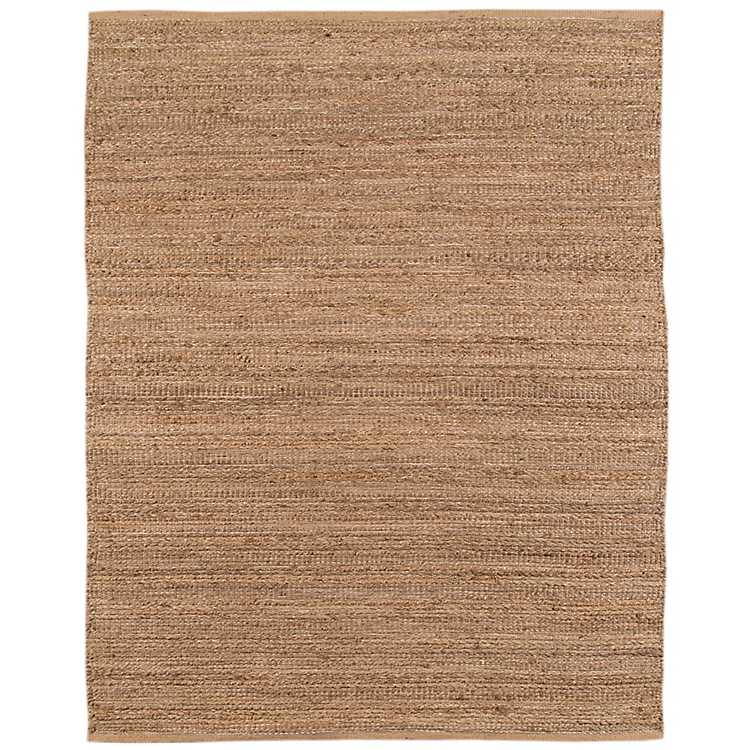 Brown And Tan Woven Jute And Cotton Area Rug 8x10 Kirklands