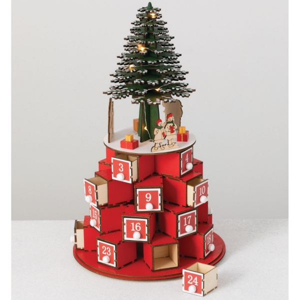 Red Presents and Christmas Tree Advent Calendar Kirklands Home