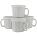 White Soup Mugs with Lids, Set of 4