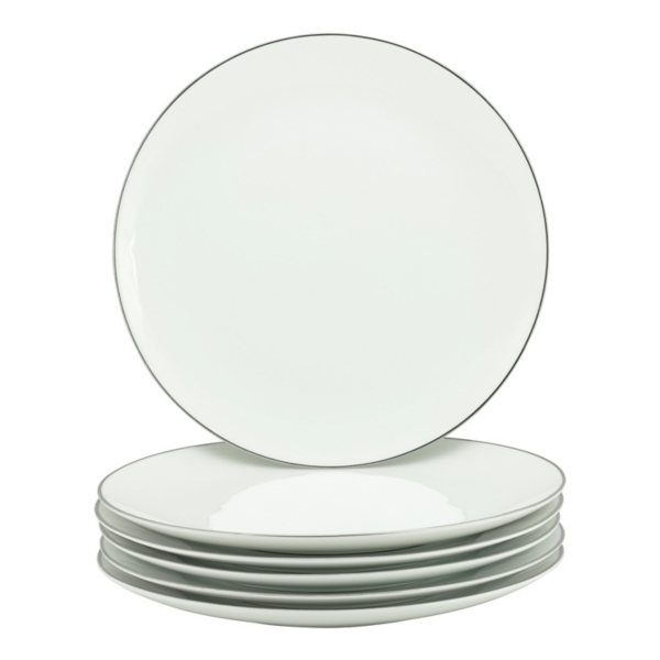 Silver Line Coupe Charger Plates, Set of 6 Kirklands Home