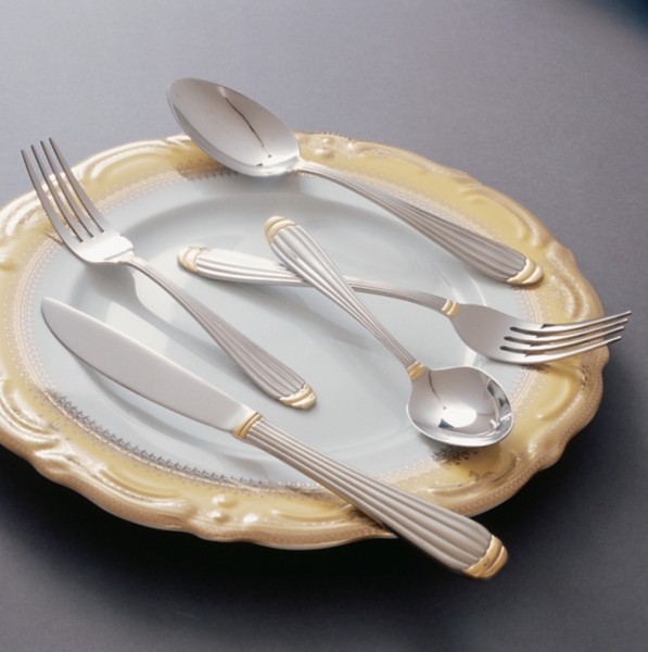 Silver Gold Tipped Parisian 20-pc. Flatware Set