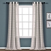 Sheer Gray Textured Curtain Panel Set, 84 in.