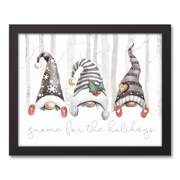 Download Gnome For The Holidays Framed Canvas Art Print Kirklands