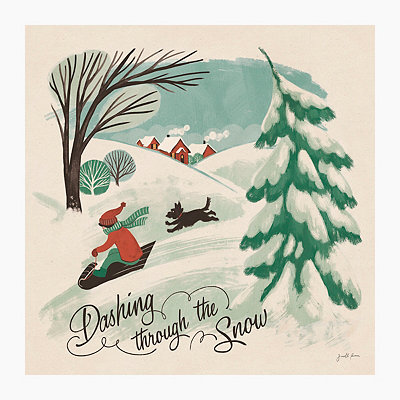 Dashing Through the Snow Canvas Art Print