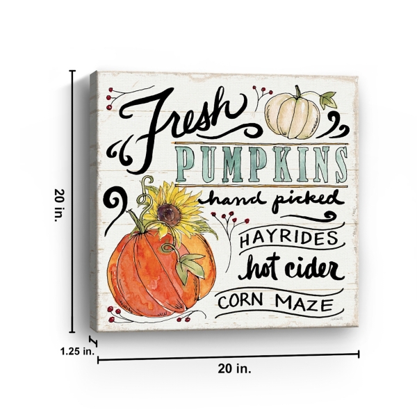 Fresh Harvest Pumpkins Canvas Art Print