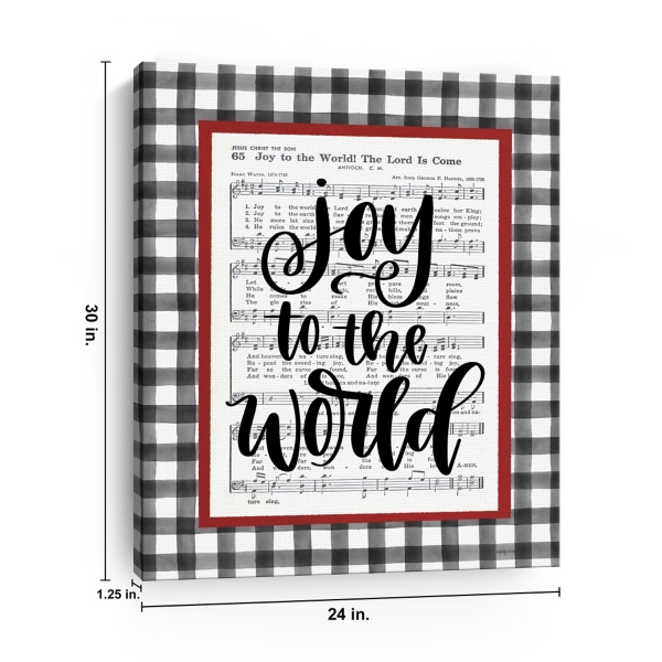 Joy To The World Music Sheet Canvas Art Print
