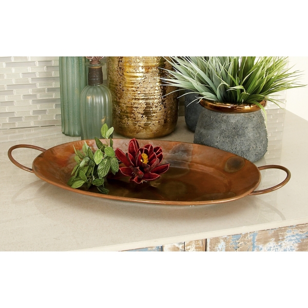 Hammered Copper 3-pc. Iridescent Tray Set