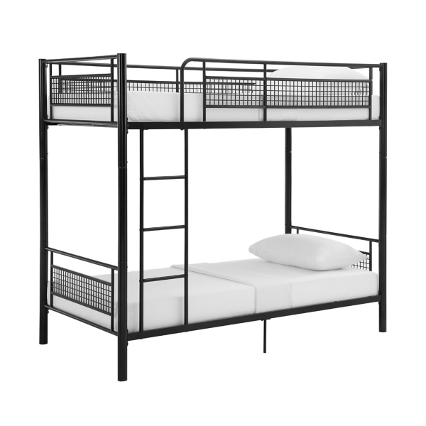 black metal frame bunk bed